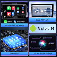 Autoradio CarPlay Jeep Wrangler JK (2011-2018) – Écran 9 pouces sans fil, jusqu'à 12 Go + 256 Go, vue 6