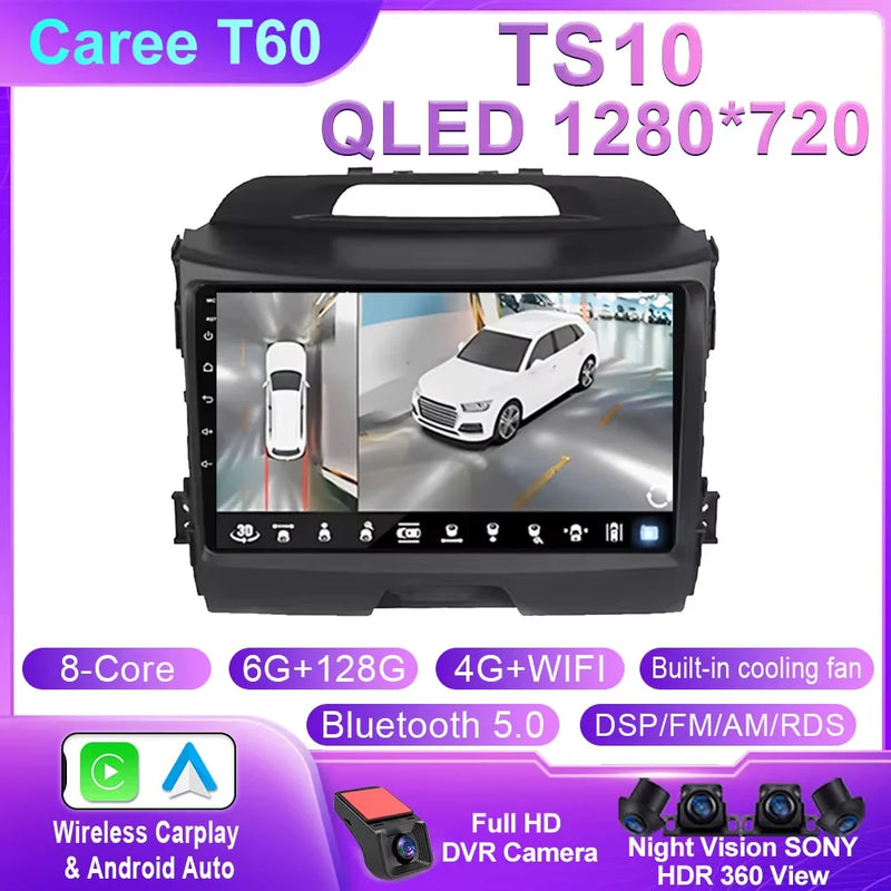 Autoradio CarPlay Kia Sportage 3 SL (2010-2016) – Écran QLED 9 pouces, jusqu'à 12 Go + 256 Go, vue 21