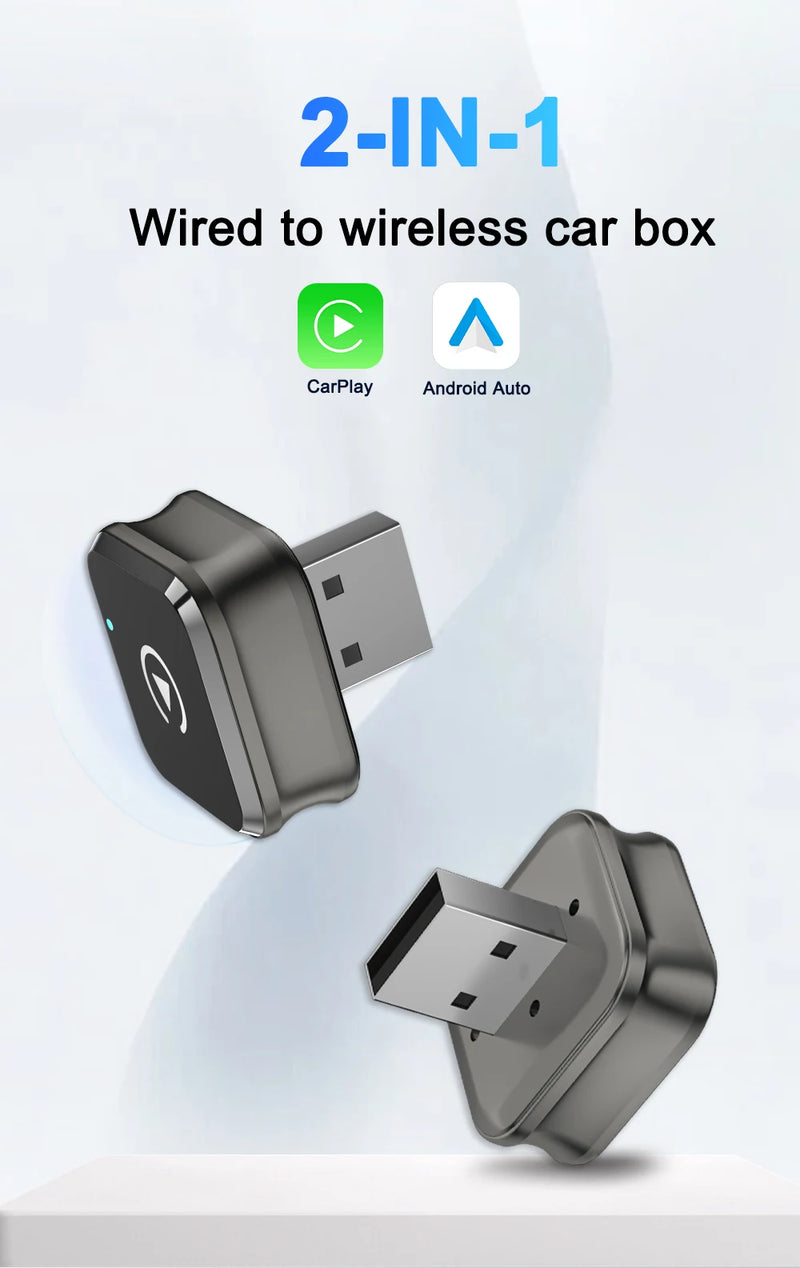Adaptateur CarPlay Sans Fil USB 2 en 1 – 7 Modèles au Choix, Bluetooth 5.4, Wi-Fi 5,8 GHz, vue 8