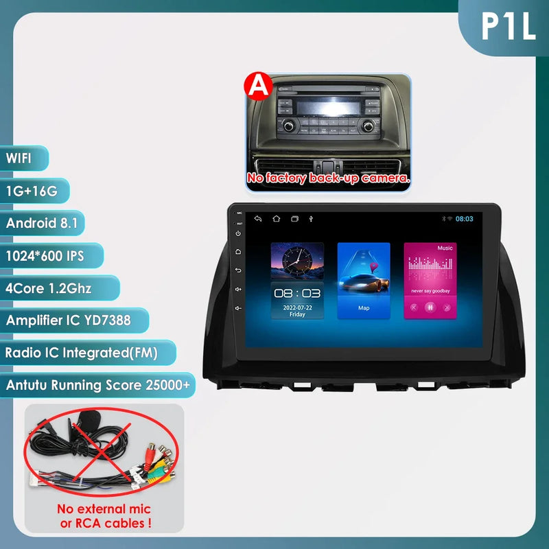Autoradio CarPlay Mazda CX-5 (2012-2015) – Écran 10,1 pouces, Android 13, vue 14