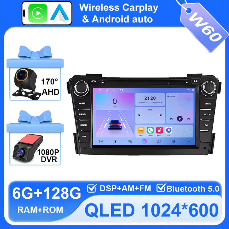 Autoradio CarPlay Hyundai i40 (2011-2019) – Écran QLED 7 pouces sans fil, jusqu'à 8 Go + 256 Go, vue 30