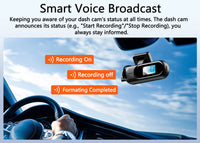 Dashcam Mini 4K Wi-Fi 5 GHz – Avant 4K et Arrière 1080P, Annonces Vocales, vue 15