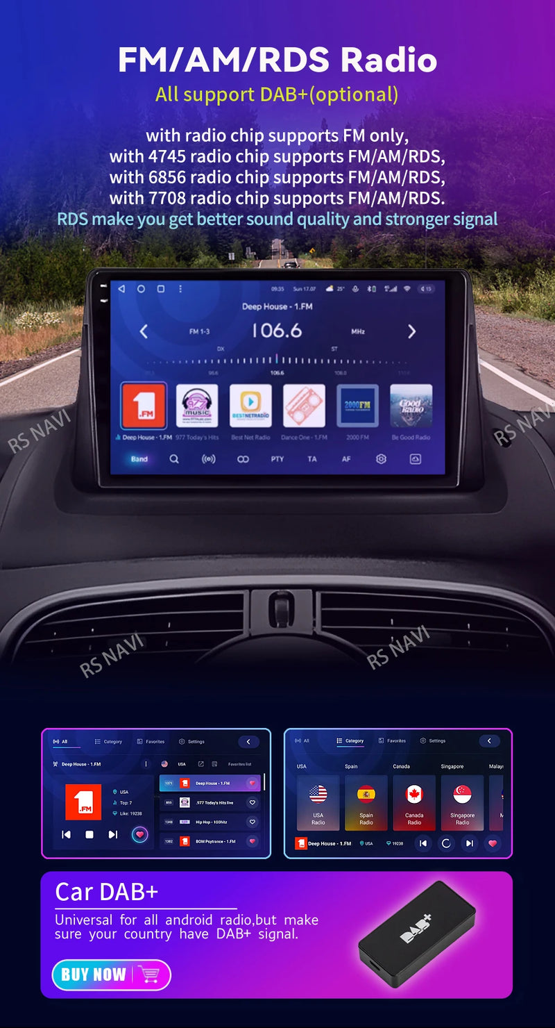 Autoradio CarPlay Renault Kangoo (2009-2018) – Écran 9 pouces, Android 16, jusqu'à 16 Go + 512 Go, vue 22