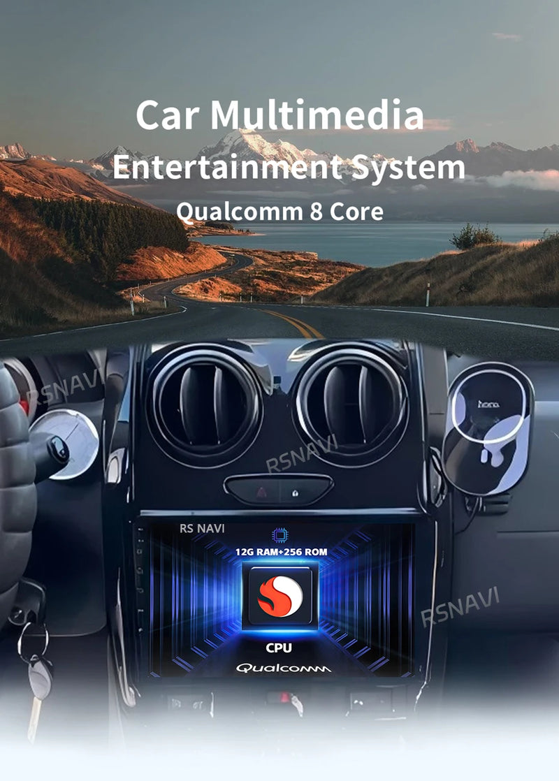 Autoradio CarPlay Dacia Duster (2015-2021) – Écran 9 pouces, Android 16, jusqu'à 16 Go + 512 Go, vue 8