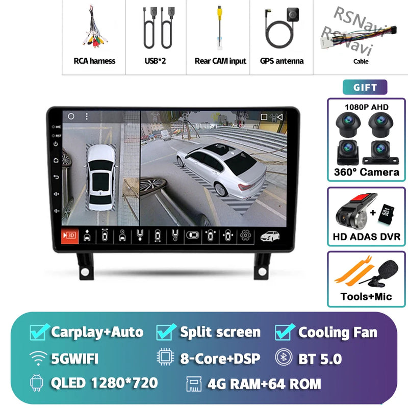 Autoradio CarPlay Opel Antara (2006-2017) – Écran QLED, Android 16, vue 34
