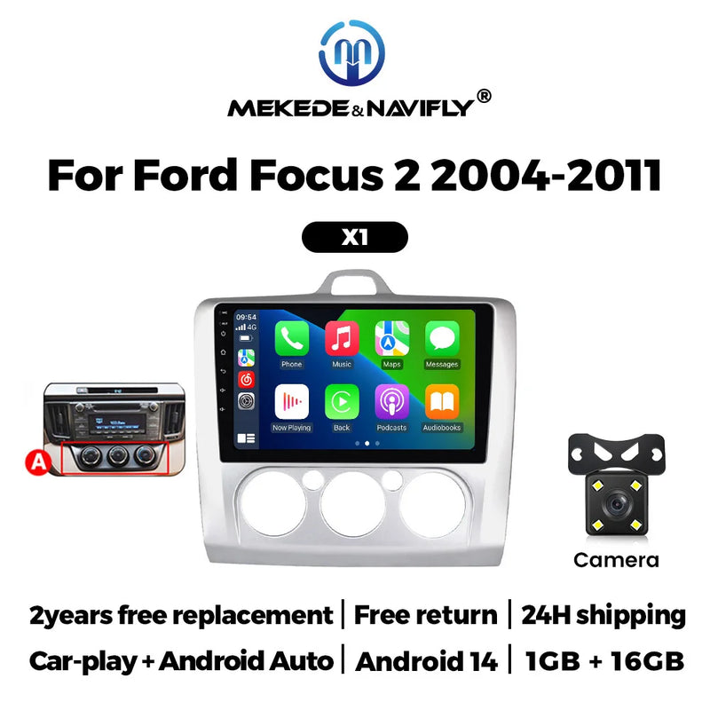 Autoradio CarPlay Ford Focus 2 (2004-2011) – Écran 9 pouces, sans fil, vue 14