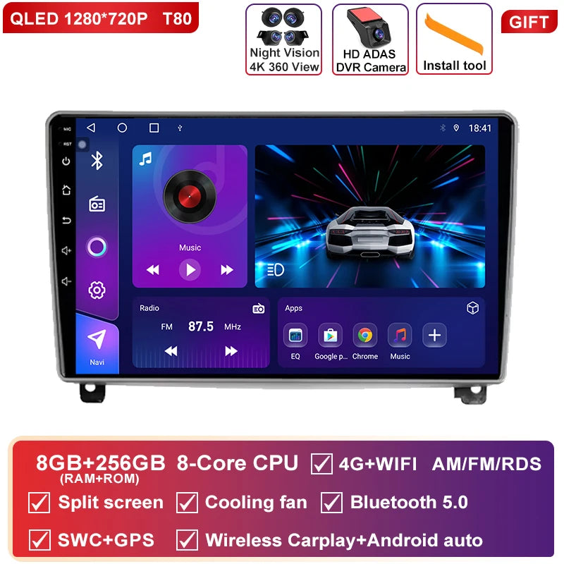 Autoradio CarPlay Peugeot 407 (2004-2011) – Écran 9 pouces, option écran 2K, jusqu'à 12 Go + 256 Go, vue 42