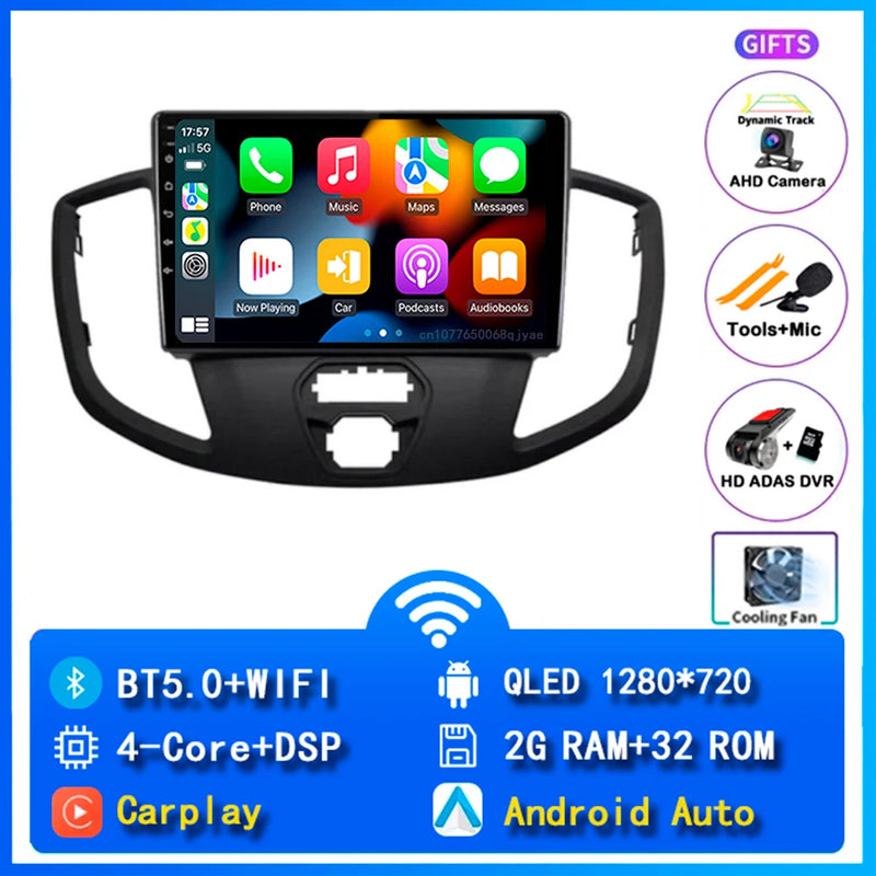 Autoradio CarPlay Ford Transit (2015-2018) – Écran 9 pouces, 4G, jusqu'à 12 Go + 256 Go, vue 18