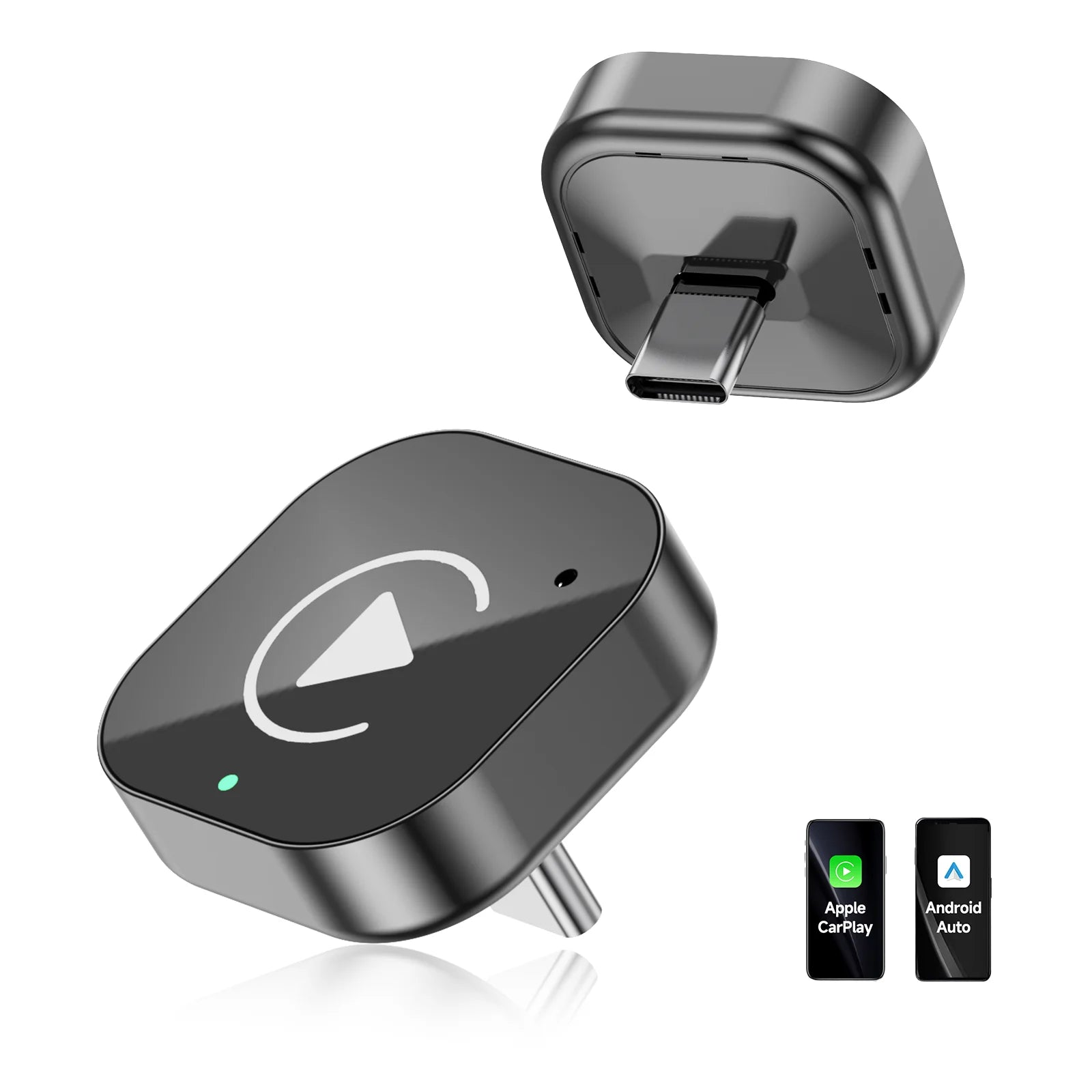 Adaptateur CarPlay Sans Fil USB-C Mini – CarPlay et Android Auto, Wi-Fi 5 GHz, Bluetooth 5.0