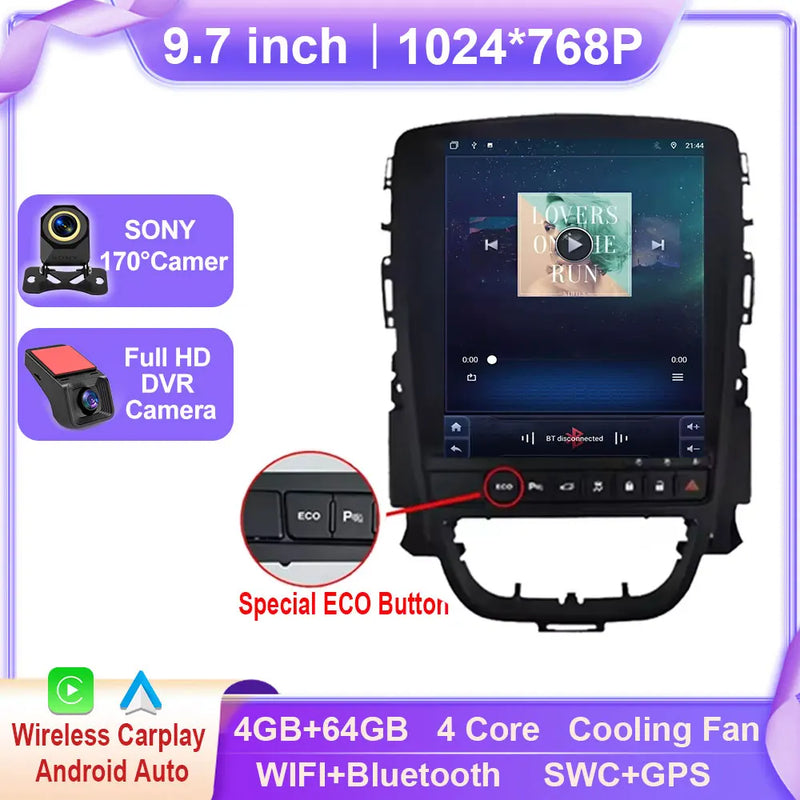 Autoradio CarPlay Opel Astra J (2009-2015) et Cascada – Écran vertical 9,7 pouces, jusqu'à 8 Go + 256 Go, vue 22