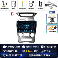Autoradio CarPlay Kia Carens UN (2006-2012) – Écran 9 pouces, console type B, vue 32