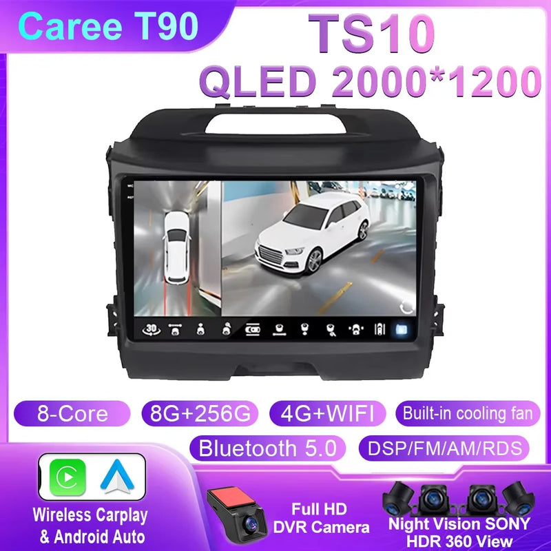 Autoradio CarPlay Kia Sportage 3 SL (2010-2016) – Écran QLED 9 pouces, jusqu'à 12 Go + 256 Go, vue 18