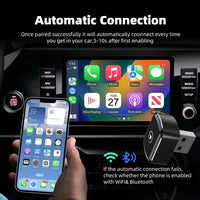 Adaptateur CarPlay Sans Fil USB 2 en 1 – 7 Modèles au Choix, Bluetooth 5.4, Wi-Fi 5,8 GHz, vue 6