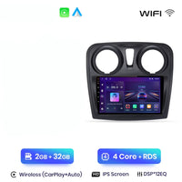 Autoradio CarPlay Dacia Sandero (2012-2019) – Écran IPS, 2 Go / 32 Go