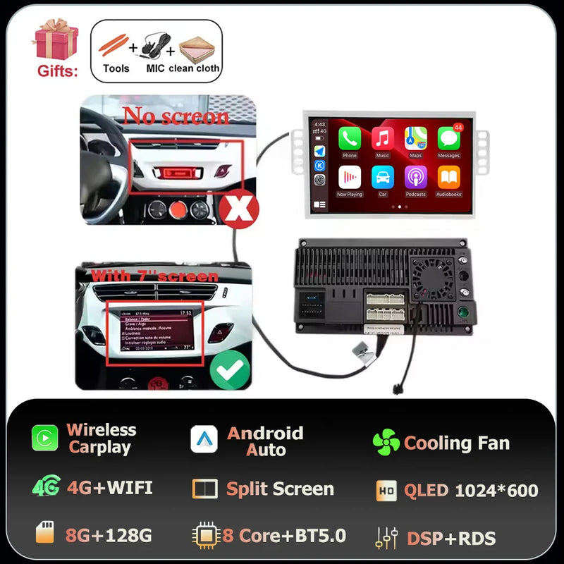 Autoradio CarPlay Citroën C3 et DS3 (2010-2016) – Écran QLED 7 pouces, Android 16, jusqu'à 8 Go + 256 Go, vue 27
