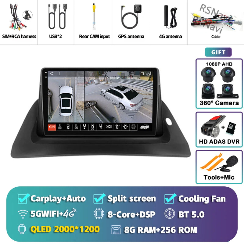 Autoradio CarPlay Renault Kangoo (2009-2018) – Écran 9 pouces, Android 16, jusqu'à 16 Go + 512 Go, vue 44