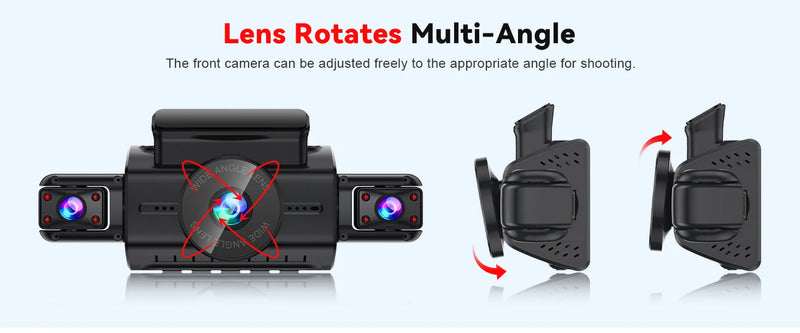Dashcam 4 Voies Wi-Fi à Écran 3 Pouces – Avant 1080P, Caméras Latérales Infrarouges, vue 17