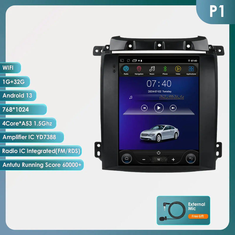 Autoradio CarPlay Kia Sorento BL (2002-2006) – Écran vertical 9,7 pouces, vue 17