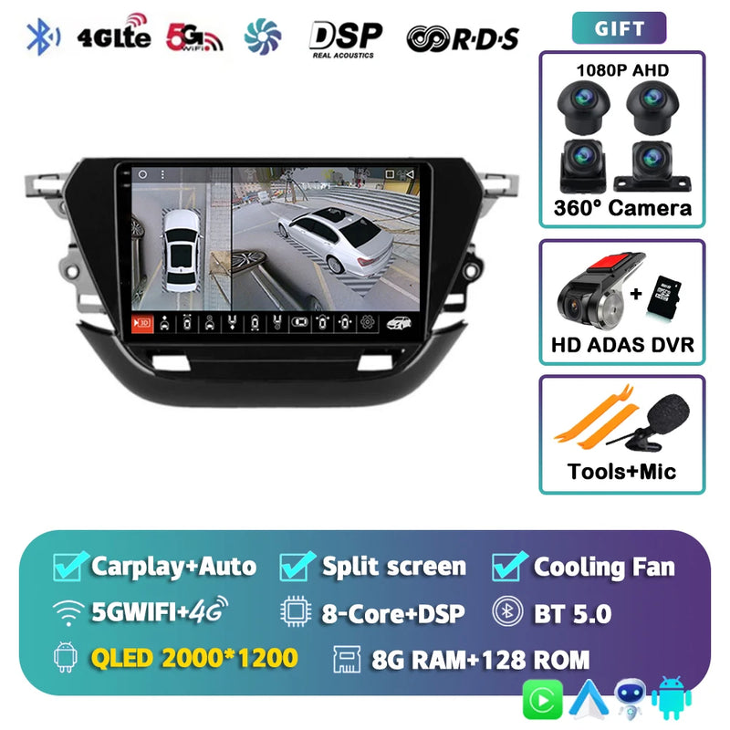 Autoradio CarPlay Opel Corsa F (2019-2023) – Écran 9 pouces, jusqu'à 12 Go + 256 Go, vue 40