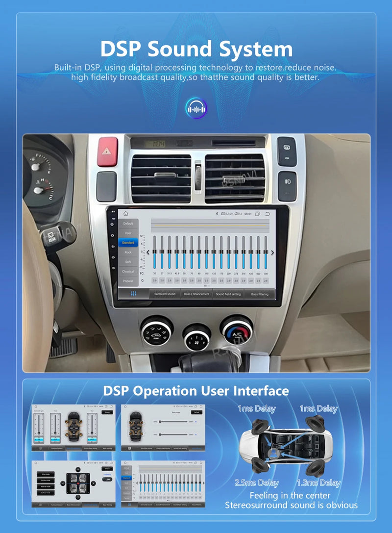 Autoradio CarPlay Hyundai Tucson (2004-2009) – Écran 10 pouces, jusqu'à 16 Go + 256 Go, vue 20