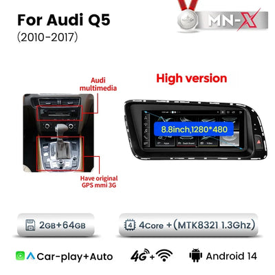 Navifly Audi Q5 8R 2009-2017 Autoradio CarPlay GPS