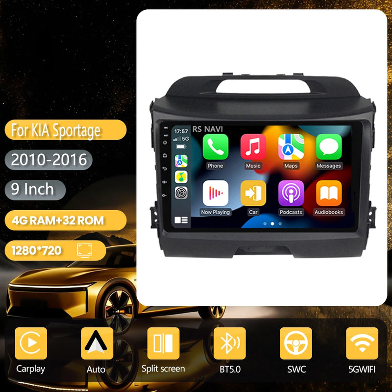 Autoradio CarPlay Kia Sportage 3 (2010-2016) – Écran 9 pouces, jusqu'à 16 Go + 256 Go, vue 21