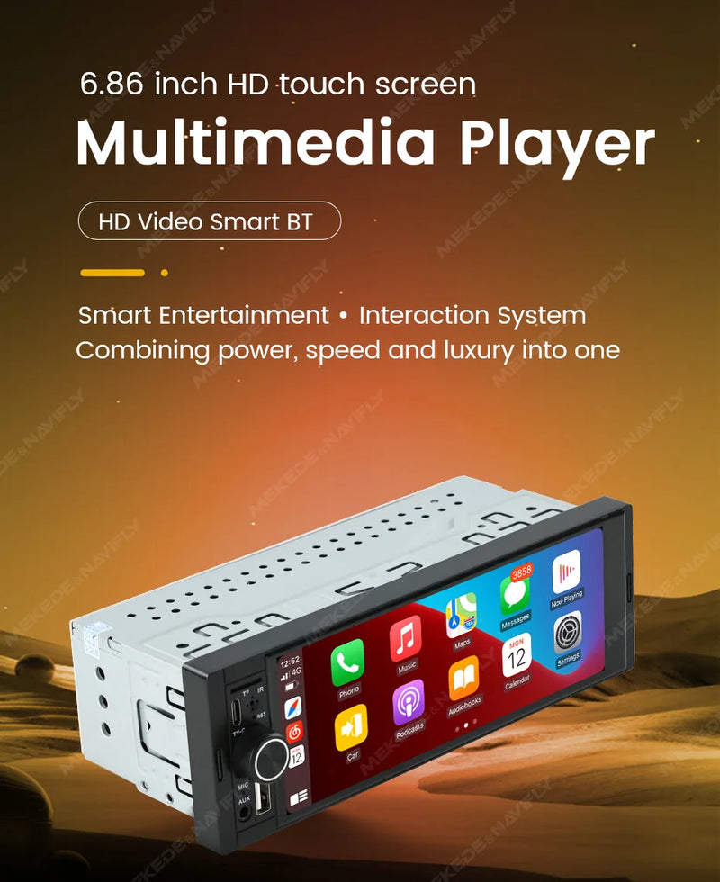 Autoradio 1 DIN CarPlay Universel 6,86 Pouces – Filaire ou Sans Fil, Bluetooth, vue 18