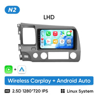 Autoradio CarPlay Honda Civic 8 (2005-2011) – Écran 9 pouces, sans fil, vue 12