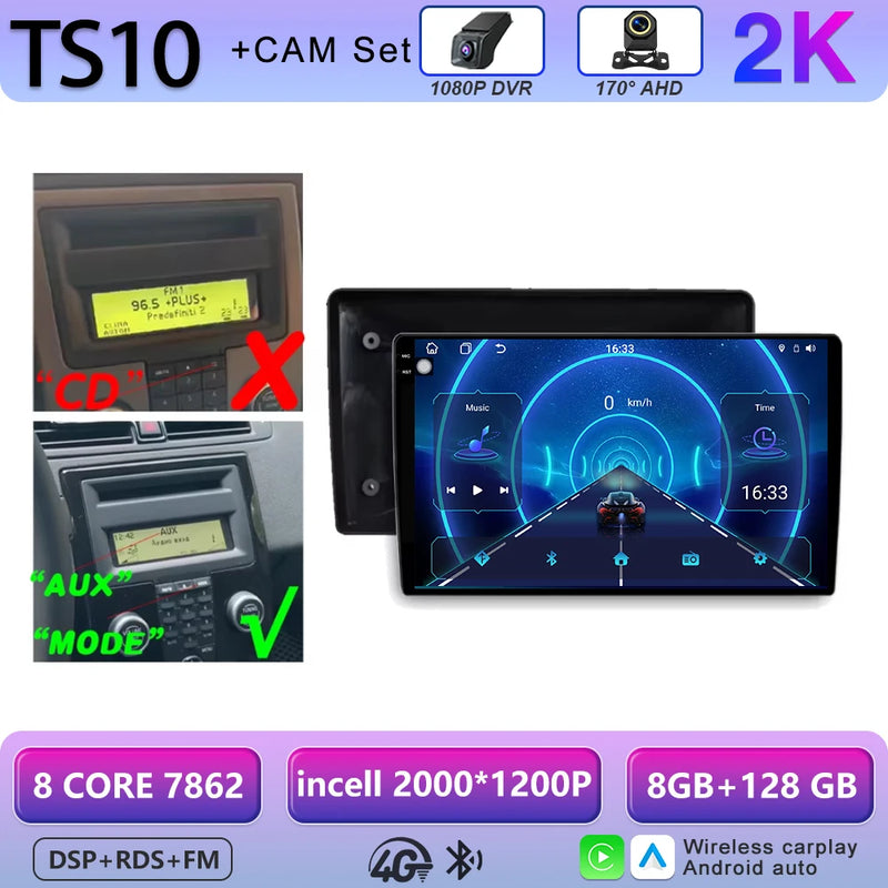 Autoradio CarPlay Volvo C30, S40, V50 et C70 (2004-2012) – Écran 9 pouces, jusqu'à 12 Go + 256 Go, vue 29