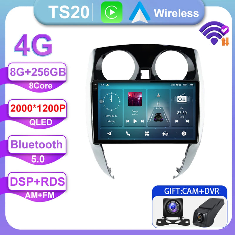 Autoradio CarPlay Nissan Note E12 (2012-2021) – Écran 9 pouces, jusqu'à 8 Go + 256 Go, vue 29