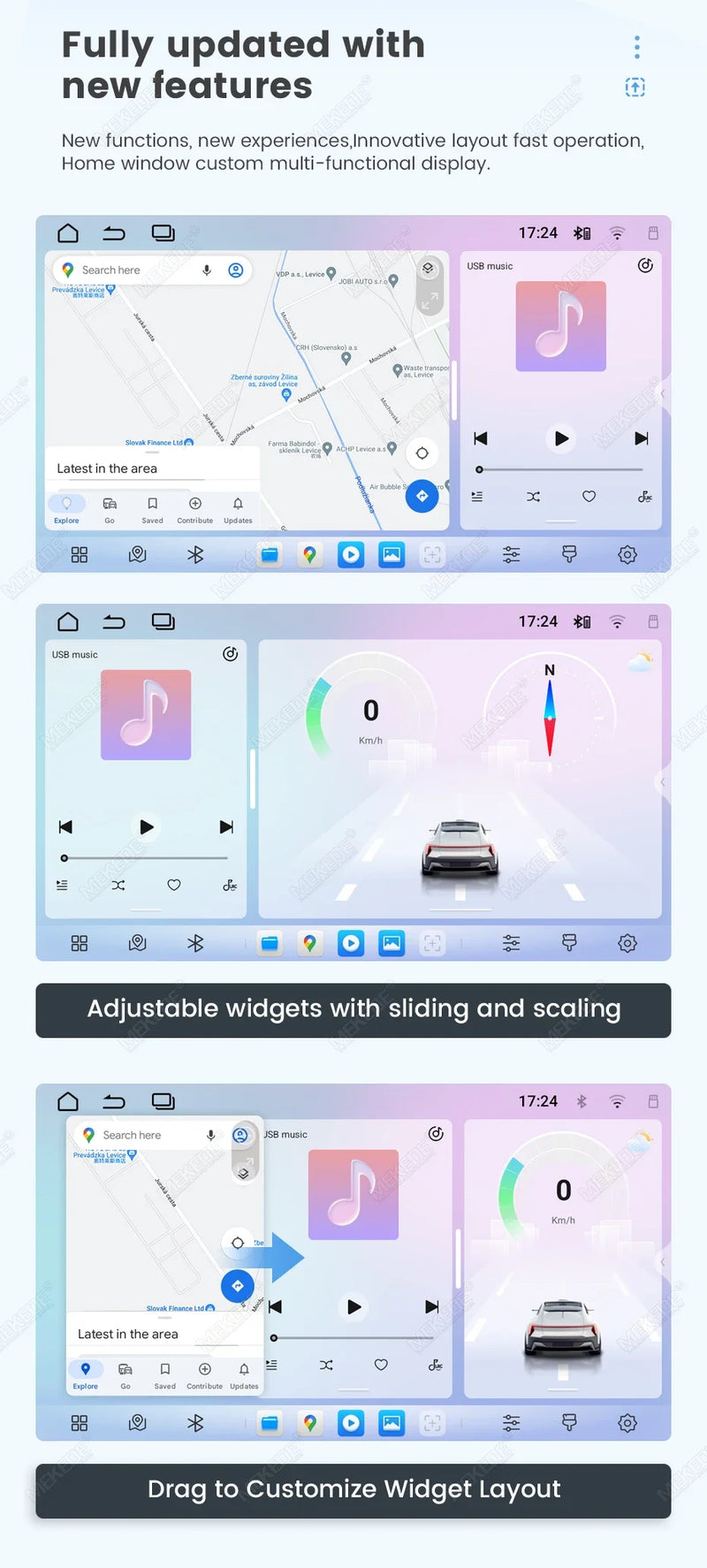 Autoradio CarPlay 2 DIN Universel – Écran 7 Pouces, Android, 2 Go ou 4 Go, vue 15