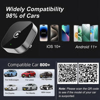 Adaptateur CarPlay Sans Fil USB-C 2 en 1 – CarPlay et Android Auto, 29 mm, Wi-Fi 5 GHz, vue 6