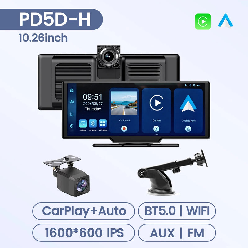 Écran CarPlay Portable Universel – 6,86 ou 10,26 Pouces, Sans Fil, FM et AUX, vue 41
