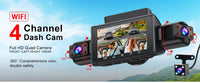 Dashcam 4 Voies Wi-Fi à Écran 3 Pouces – Avant 1080P, Caméras Latérales Infrarouges, vue 10