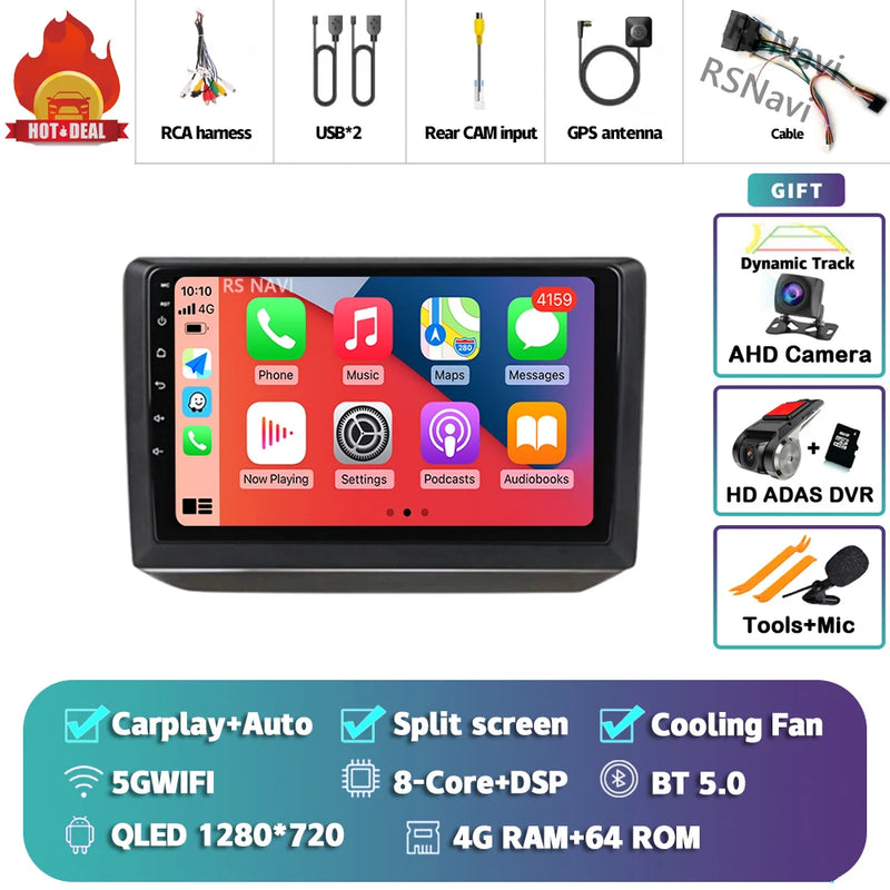 Autoradio CarPlay Skoda Fabia 2 (2007-2014) – Écran QLED, jusqu'à 16 Go + 512 Go, vue 12