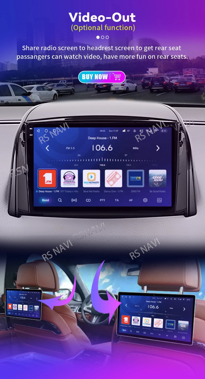 Autoradio CarPlay Renault Koleos (2008-2016) – Écran 9 pouces sans fil, jusqu'à 16 Go + 512 Go, vue 21