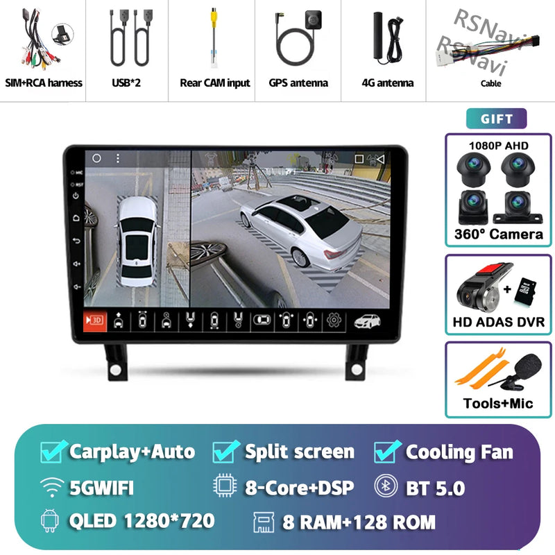 Autoradio CarPlay Opel Antara (2006-2017) – Écran QLED, Android 16, vue 35