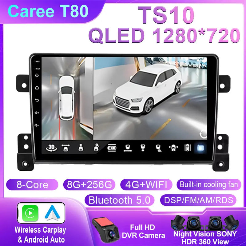 Autoradio CarPlay Suzuki Grand Vitara 3 (2005-2015) – Écran 9 pouces sans fil, 4G, jusqu'à 12 Go + 256 Go, vue 17
