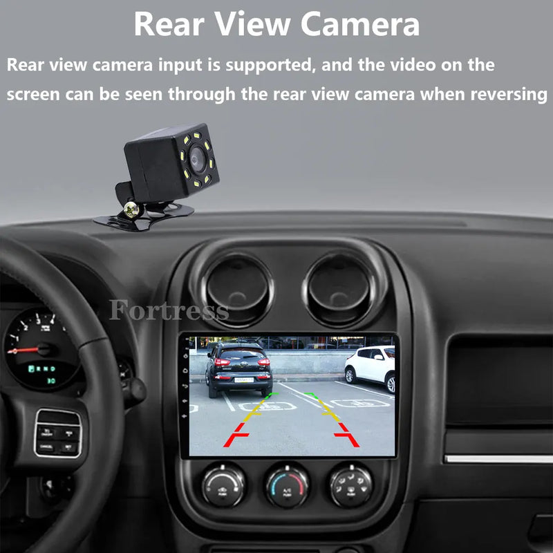 Autoradio CarPlay Jeep Compass et Patriot (2010-2016) – Écran QLED, sans fil, vue 3