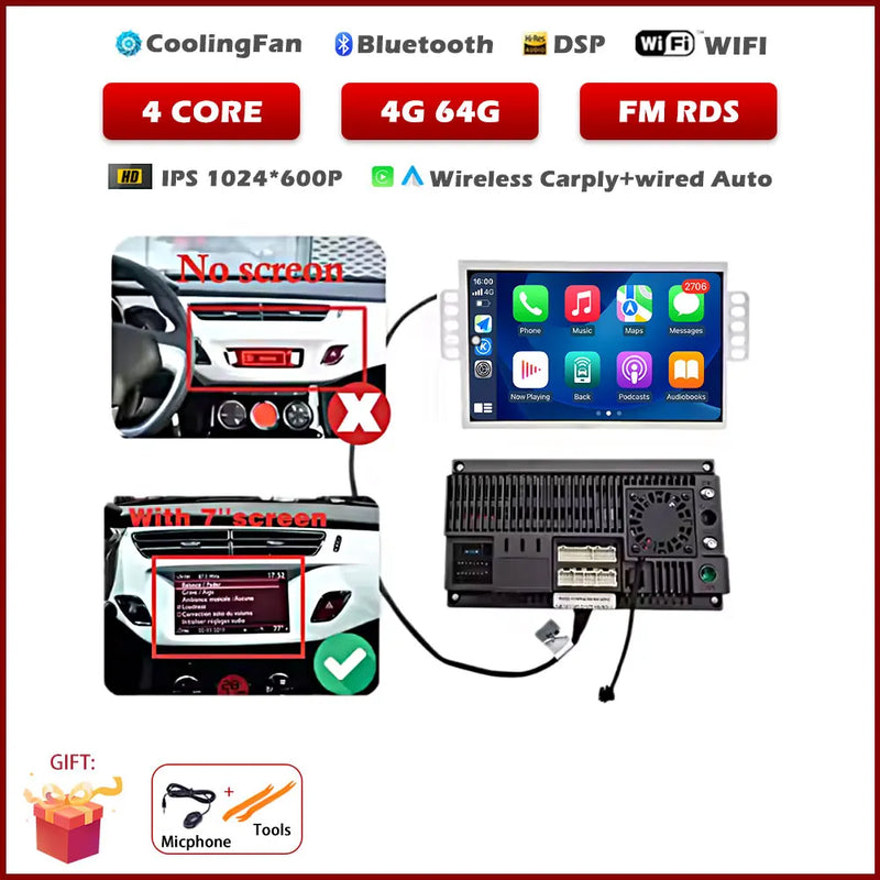 Autoradio CarPlay Citroën C3 et DS3 – Écran IPS 7 pouces, jusqu'à 8 Go + 256 Go, vue 27