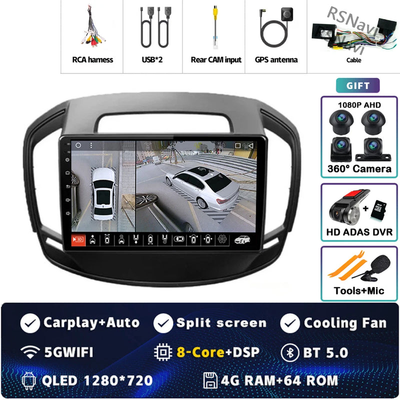 Autoradio CarPlay Opel Insignia (2013-2017) – Écran QLED, Android 16, jusqu'à 16 Go + 512 Go, vue 35