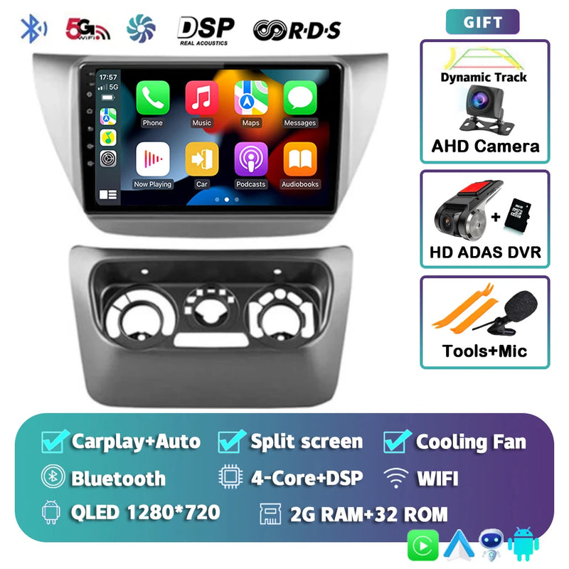 Autoradio CarPlay Mitsubishi Lancer 9 CS (2000-2010) – Écran 9 pouces 2K, jusqu'à 12 Go + 256 Go, vue 20