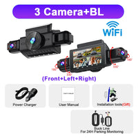Dashcam 4 Voies Wi-Fi à Écran 3 Pouces – Avant 1080P, Caméras Latérales Infrarouges, vue 19