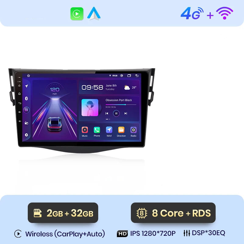 CARPLAY TOYOTA RAV 4 (2007-2011) K4