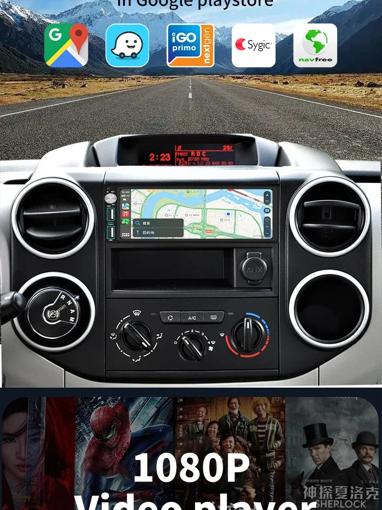 Autoradio CarPlay Renault Twingo 2 (2007-2016) – Écran 6,86 pouces 1 DIN, jusqu'à 4 Go + 64 Go, vue 19