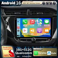Autoradio CarPlay Opel Corsa F (2019-2023) – Écran 9 pouces, jusqu'à 12 Go + 256 Go