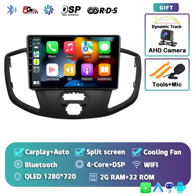 Autoradio CarPlay Ford Transit (2015-2018) – Écran QLED, jusqu'à 16 Go + 512 Go, vue 14