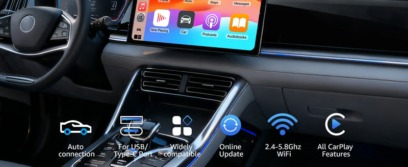 Adaptateur CarPlay Sans Fil Mini – CarPlay et Android Auto, 6 Coloris, Wi-Fi Double Bande, vue 8