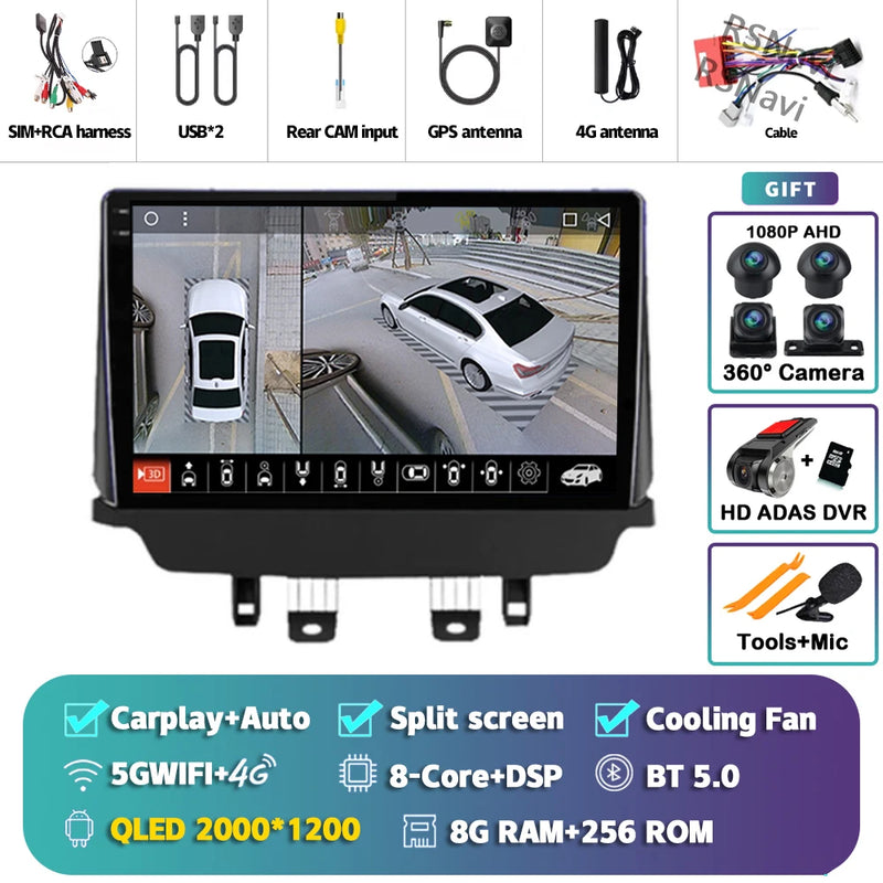 Autoradio CarPlay Mazda CX-3 (2014-2021) – Écran 9 pouces, jusqu'à 16 Go + 512 Go, vue 50