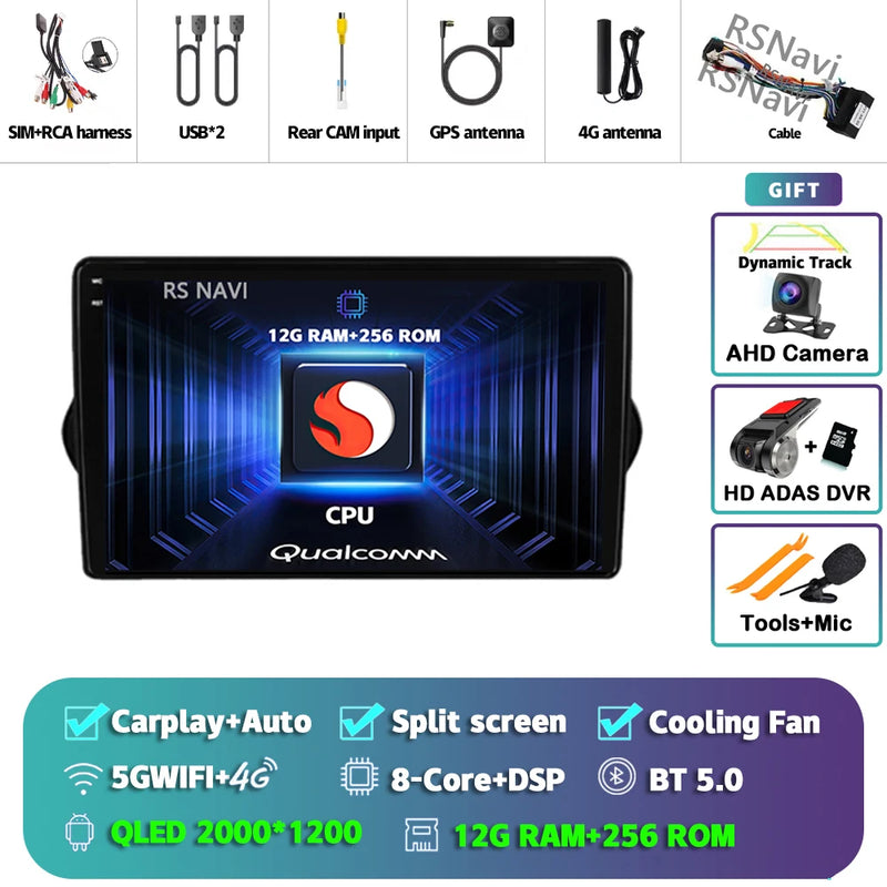 Autoradio CarPlay Fiat Tipo, Egea et Dodge Neon (2015-2018) – Écran QLED, jusqu'à 16 Go + 512 Go, vue 19